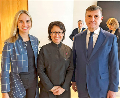 蕭美琴訪歐盟 會見2歐洲議會議員