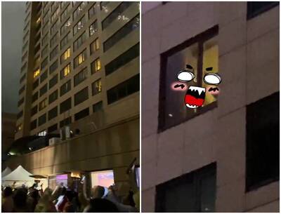 跨年砲！看101煙火秀驚見活春宮  男女趴窗邊激戰全都錄！