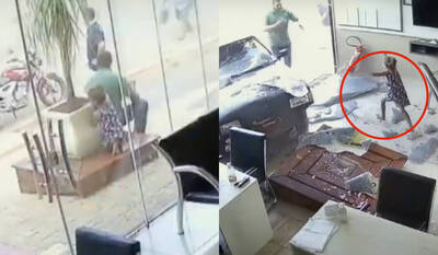 神奇！女童遭酒駕車撞進商店竟「毫髮無傷」 下秒起身找爸爸