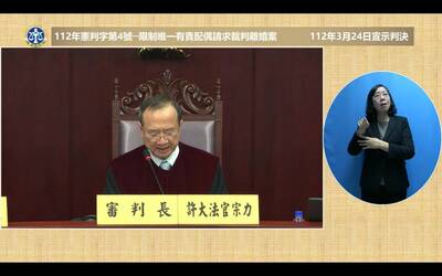 有責配偶不得訴請離婚  大法官宣告「部分違憲」
