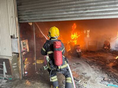 台南永康工廠火警 無人傷亡