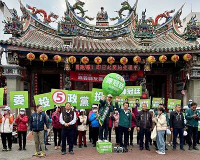 全國22縣市同步站路口 民進黨陳冠廷民雄拜票衝刺