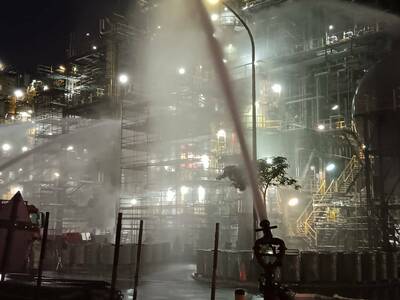 中油林園廠火警 石化事業部：造成居民不便深感抱歉