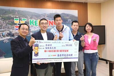 亞運籃球3對3余祥平摘金 基隆市長謝國樑今頒發50萬獎金
