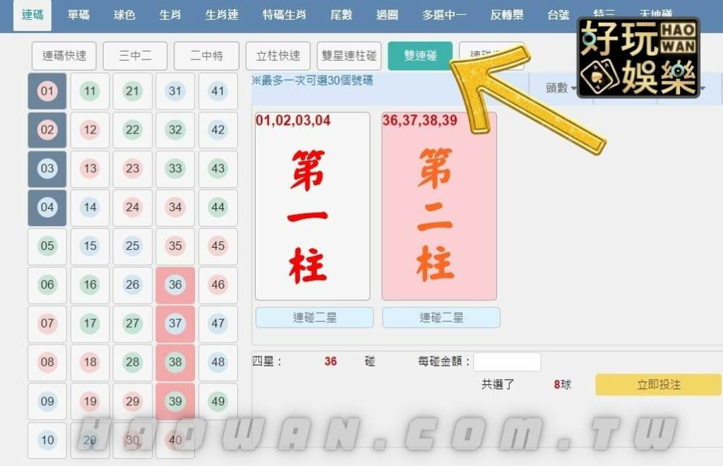 六合彩雙連碰